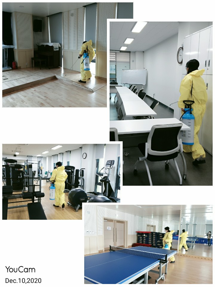 서농동 주민자치 방역소독 사진